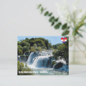 Wasserfall im Krka Nationalpark - Dalmatien, Kroat Postkarte (Stehend Vorderseite)