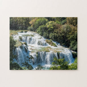 Wasserfall im Krka Nationalpark - Dalmatien, Kroat Puzzle