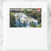 Wasserfall im Krka Nationalpark - Dalmatien, Kroat Rechteckiger Aufkleber (Tasche)