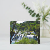 Wasserfall im Krka Nationalpark - Kroatien - Postk Postkarte (Stehend Vorderseite)