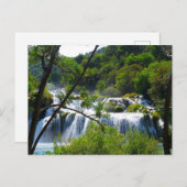 Wasserfall im Krka Nationalpark - Kroatien - Postk Postkarte (Vorne/Hinten)