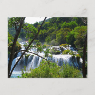 Wasserfall im Krka Nationalpark - Kroatien - Postk Postkarte
