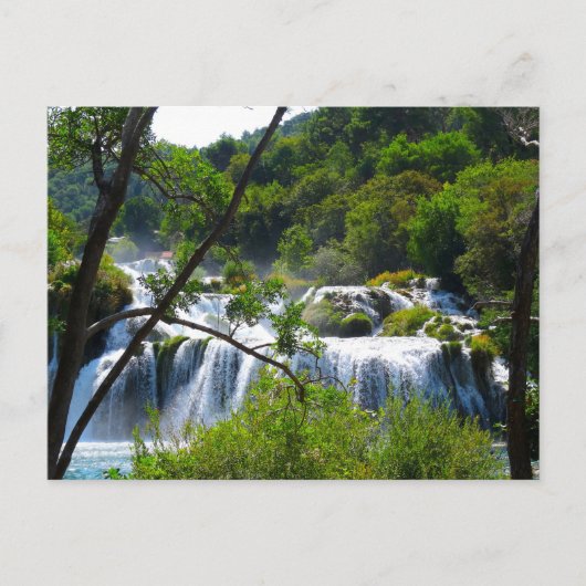 Wasserfall im Krka Nationalpark - Kroatien - Postk Postkarte (Vorderseite)