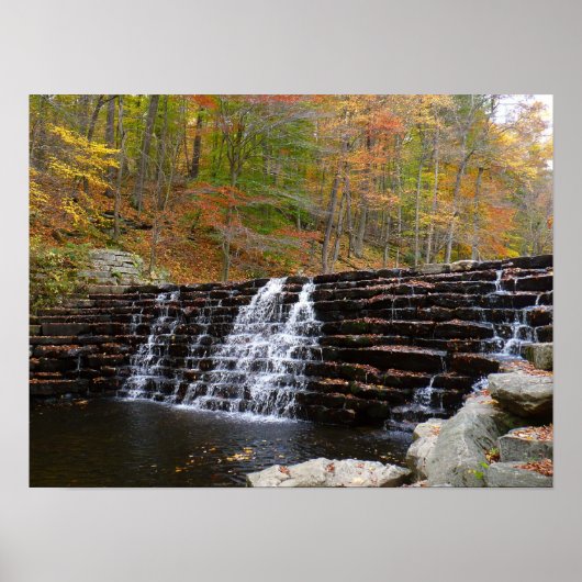 Wasserfall im Laurel Hill Staat Park I Poster (Vorne)