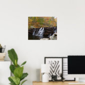 Wasserfall im Laurel Hill Staat Park I Poster (Heimbüro)