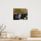 Wasserfall im Laurel Hill Staat Park I Poster (Küche)
