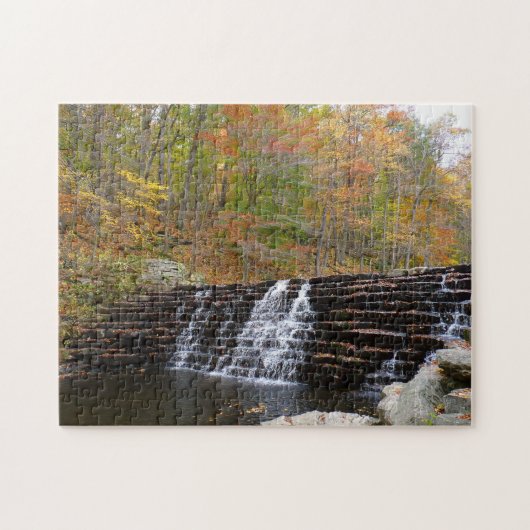 Wasserfall im Laurel Hill Staat Park I Puzzle (Horizontal)