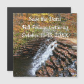 Wasserfall im Laurel Hill Staat Park Save the Date Magnetkarte (Vorne/Hinten)