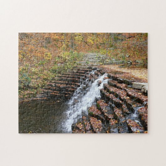 Wasserfall im Laurel Hill State Park II Puzzle (Horizontal)