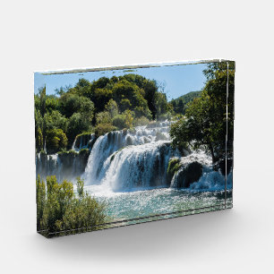 Wasserfall im Nationalpark Krka - Dalmatien, Kroat Fotoblock