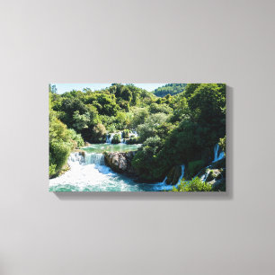 Wasserfall im Nationalpark Krka - Dalmatien, Kroat Leinwanddruck