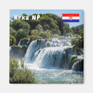 Wasserfall im Nationalpark Krka - Dalmatien, Kroat Magnet