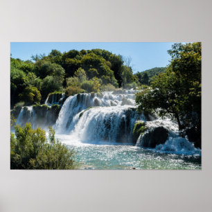 Wasserfall im Nationalpark Krka - Dalmatien, Kroat Poster