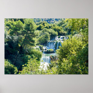 Wasserfall im Nationalpark Krka - Dalmatien, Kroat Poster