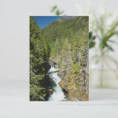 Wasserfall im olympischen Nationalwald Dankeskarte (Stehend Vorderseite)