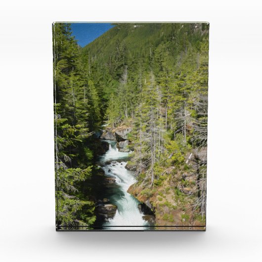 Wasserfall im olympischen Nationalwald Fotoblock (Vorderseite)