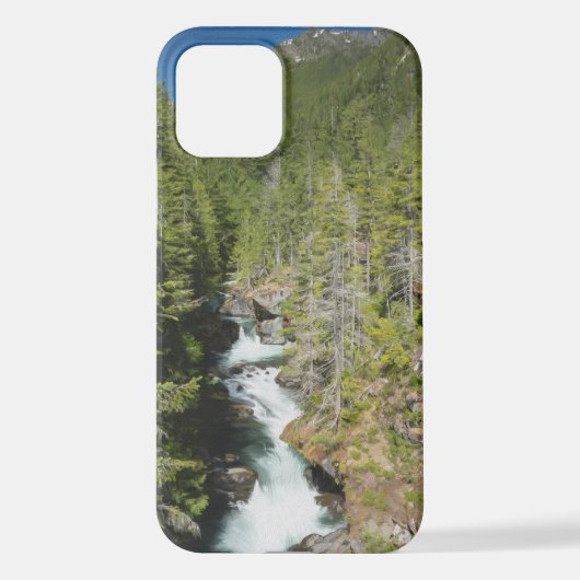 Wasserfall im olympischen Nationalwald iPhone Hülle (Rückseite)