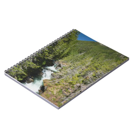 Wasserfall im olympischen Nationalwald Notizblock (Linke Seite)