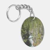 Wasserfall im olympischen Nationalwald Schlüsselanhänger (Vorderseite links)