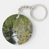Wasserfall im olympischen Nationalwald Schlüsselanhänger (Rückseite)