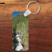 Wasserfall im olympischen Nationalwald Schlüsselanhänger (Rückseite)