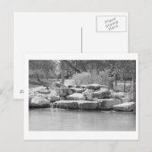Wasserfall im Park Postkarte (Vorne/Hinten)