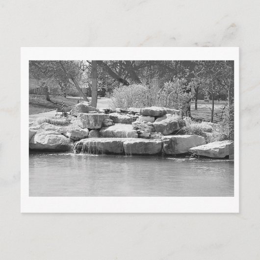 Wasserfall im Park Postkarte (Vorderseite)