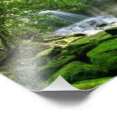 Wasserfall im Regenwald Fotodruck (Ecke)