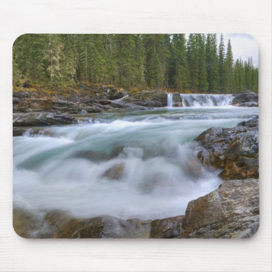 Wasserfall im Schaf-Fluss in Rocky Mountains Mousepad (Vorne)