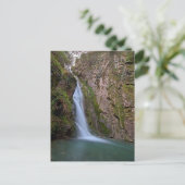 Wasserfall im tiefen Wald Postkarte (Stehend Vorderseite)