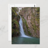 Wasserfall im tiefen Wald Postkarte (Vorne/Hinten)