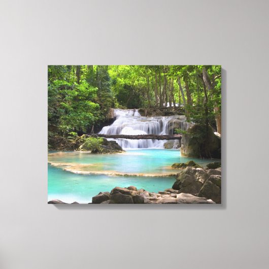 Wasserfall im Tropenwald Leinwanddruck (Vorderseite)