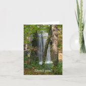 Wasserfall im Wald dank Karte (Vorderseite)