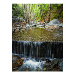 Wasserfall im Wald - Gebirgsbach-Druck Poster