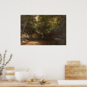 Wasserfall im Wald - George Hetzel Poster (Küche)