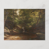 Wasserfall im Wald - George Hetzel Postkarte (Vorderseite)