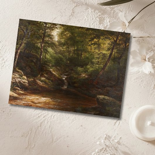 Wasserfall im Wald - George Hetzel Postkarte