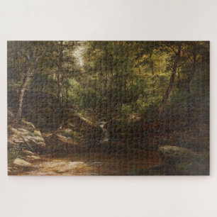 Wasserfall im Wald - George Hetzel Puzzle