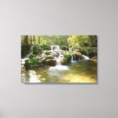 Wasserfall im Wald Leinwanddruck (Vorderseite)