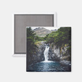 Wasserfall im Wald Magnet (Vorderseite/Rückseite)