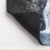 Wasserfall im Wald Mousepad (Ecke)