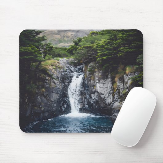 Wasserfall im Wald Mousepad (Mit Mouse)