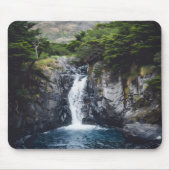 Wasserfall im Wald Mousepad (Vorne)
