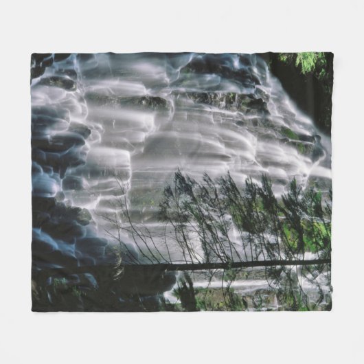Wasserfall im Wald, Oregon Fleecedecke (Vorderseite (Horizontal))