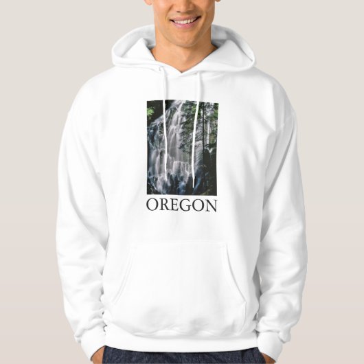 Wasserfall im Wald, Oregon Hoodie (Vorderseite)
