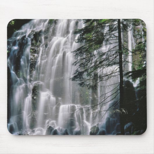 Wasserfall im Wald, Oregon Mousepad (Vorne)