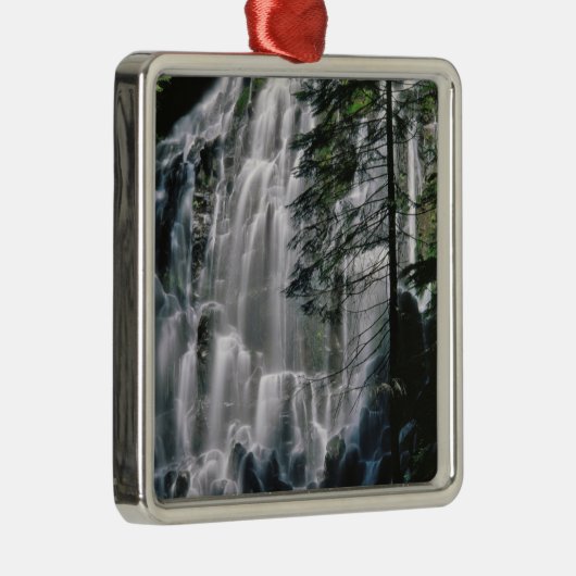 Wasserfall im Wald, Oregon Ornament Aus Metall (Rechts)