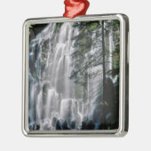 Wasserfall im Wald, Oregon Ornament Aus Metall (Links)