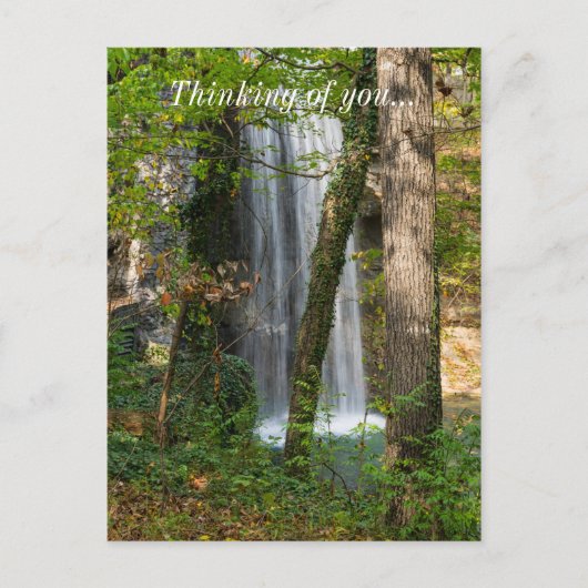 Wasserfall im Wald Postkarte (Vorderseite)