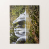 Wasserfall im Wald Puzzle (Vertikal)